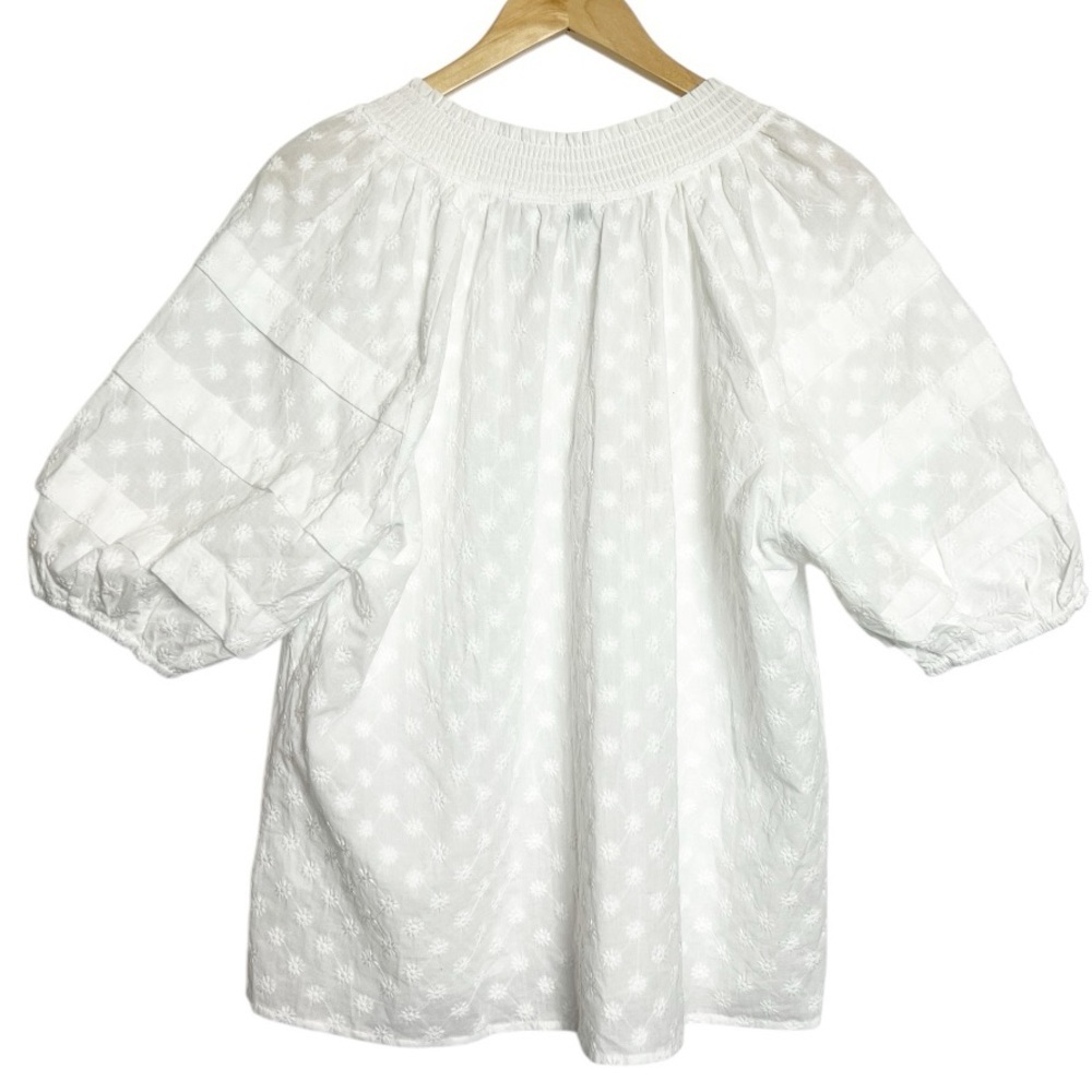 NWT Rails Paris Embroidered Top Daisies White Size Large - Picture 3 of 8